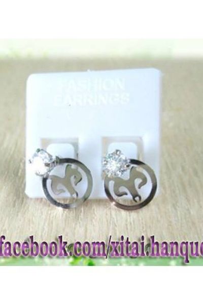 Bông tai cung hoàng đạo- đính hạt đá