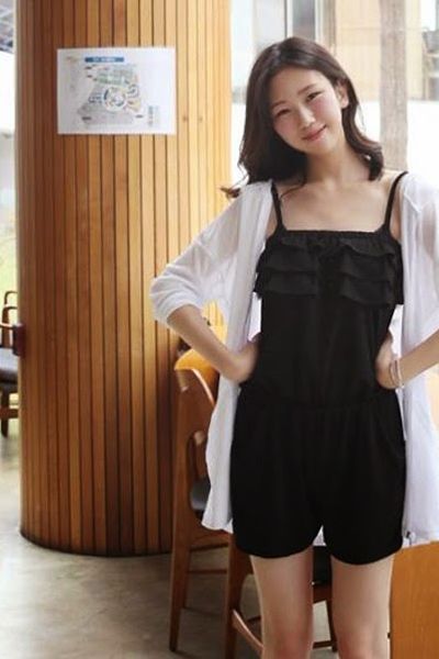 Jumpsuit 2 dây xếp tầng - 1417