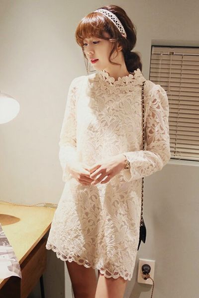 Đầm ren hoa bích hằng ms1122