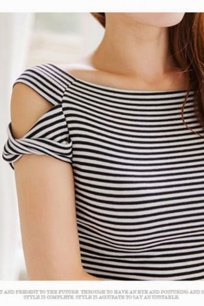 Đầm body sọc tay cách điệu - mc099 ms1144