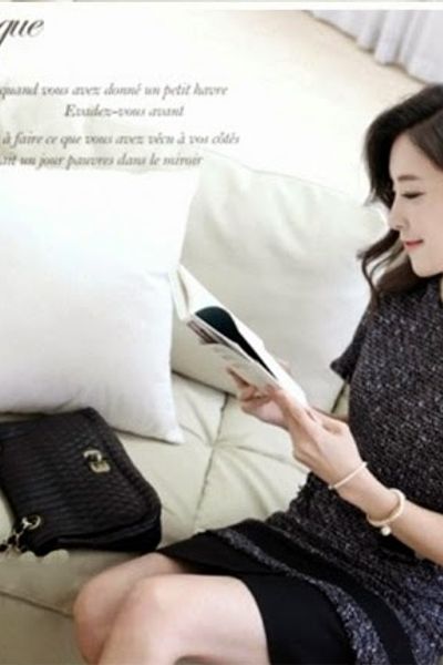 Đầm suông công sở hai túi - 0942
