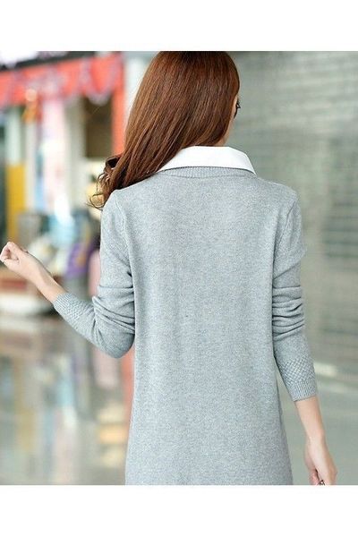 Áo len lai cua đính ngọc trai al0948