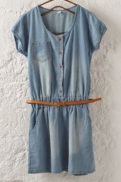 Đầm denim fashion dịu dàng - 0667