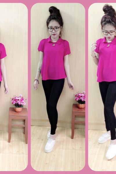 Áo voan cở sen tay con 65k