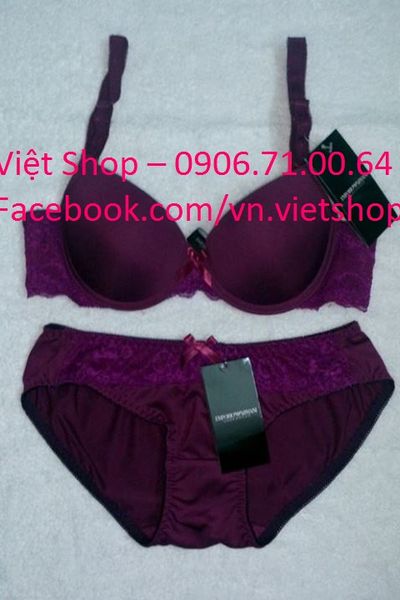 Ar01 bộ armani trơn dây ren đen