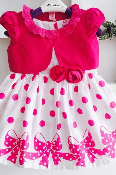A17241 - đầm kate bông dệt kèm áo khoác sicotton oshkoshri 8size 1-8