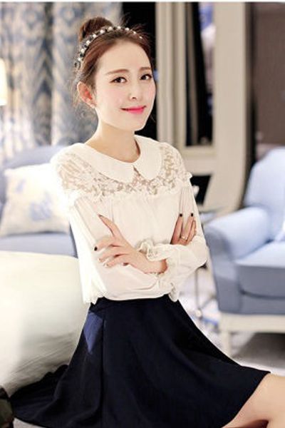 Ao vol phối ren tiểu thư