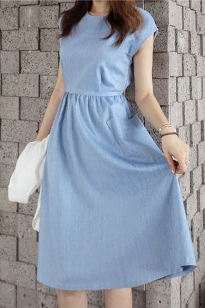 Đầm xòe selina 2 túi thanh lịch - 0821