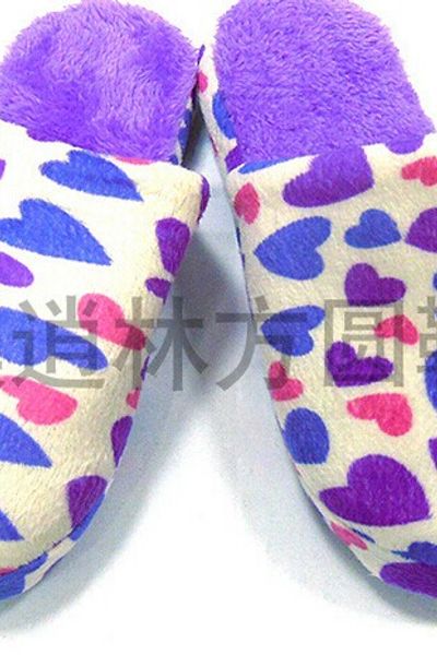 Msd 042 - dép bông nhung hình tim xinh xắn di trong nhà