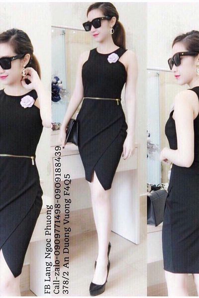 Đầm body khoét nách váy đắp pnl