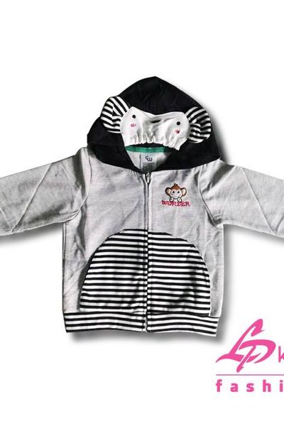 Áo khoác bé trai thêu hình khỉ size 1-8