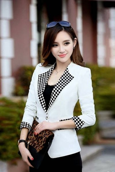 Áo vest công sở phối caro - ak0115