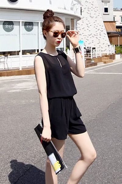 Jumpsuit cổ giọt nước - 1495