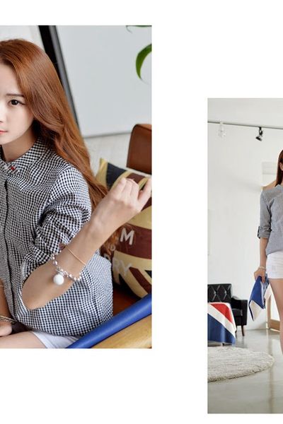 Áo somi caro cổ trụ - 1374