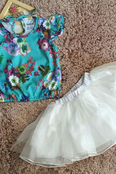 A17866 - bộ váy rời áo siêu lụa mát mẻ cho bé chân váy 3 lớp voanri 8size 1-8