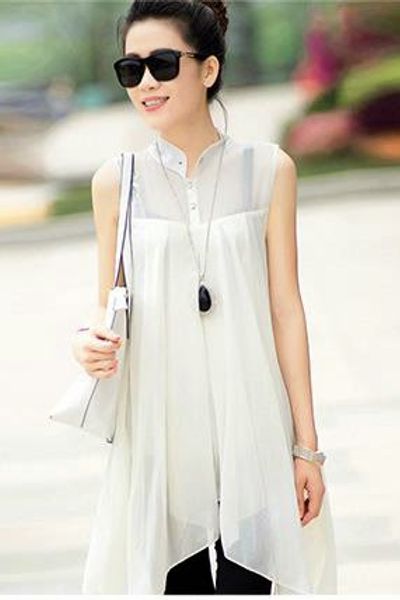 Áo voan cổ trụ bigsize ms0768
