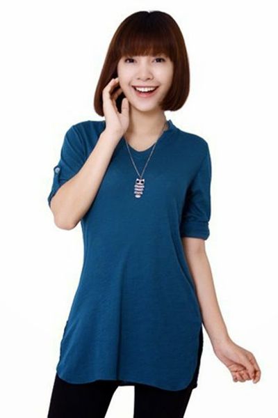 Áo thun phom dài cổ chữ v - mc75 ms1217