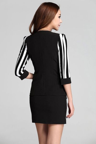 Áo vest nữ tay sọc