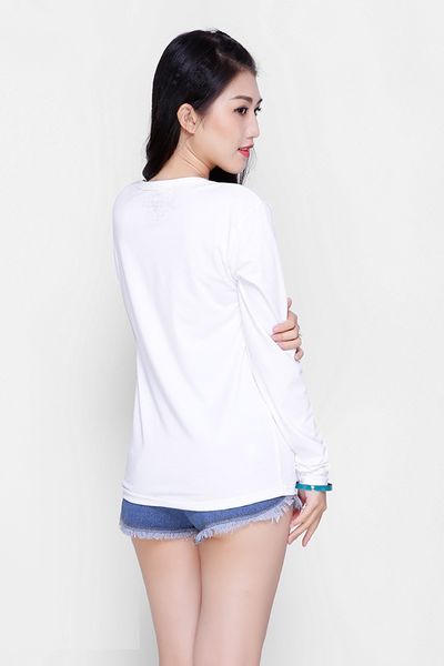 Áo thun dài tay họa tiết mèo cute atdt01