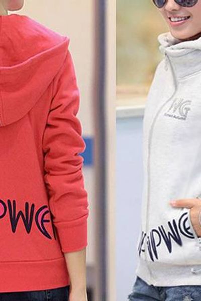 Áo khoác nữ in chữ sky