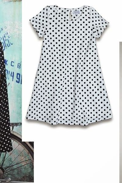 Đầm chấm bi oversize ms1030