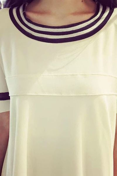 Đầm xòe phối màu cut out - 1395