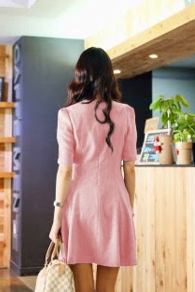 Đầm xòe 8 mảnh phối màu - 0926