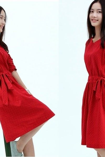Đầm xòe chấm bi nicky - 0697