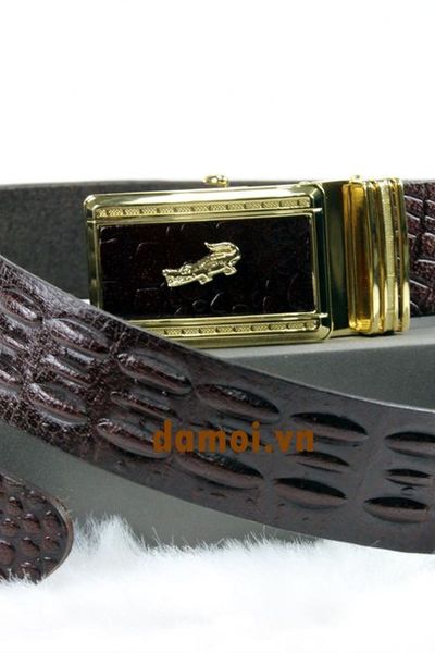 Dây nịt da bò 100 dập vân cá sấu