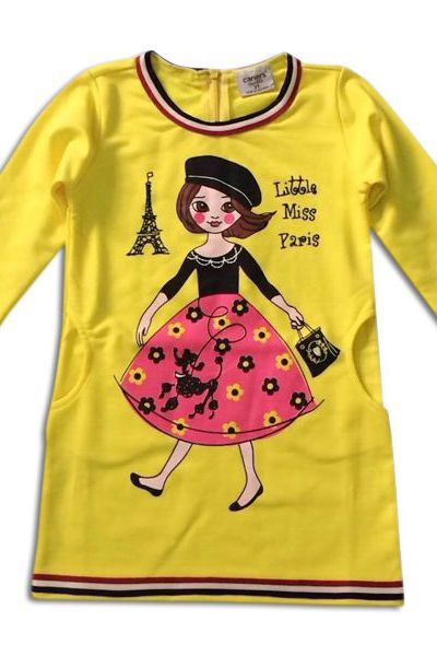 A17556 - đầm da cá dài tay cô gáiri 8size 1-8