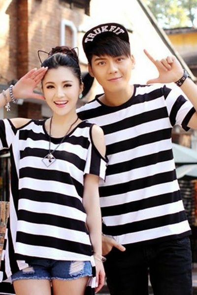 Áo thun sọc couple - mc085 ms1241 giá 1 cái
