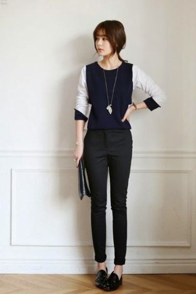 Áo phối màu trắng đen - 0832