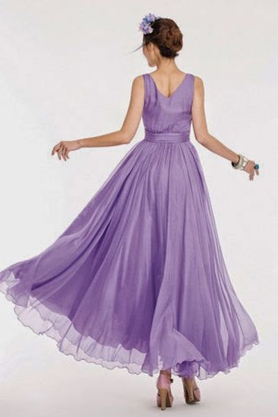 Đầm maxi dạ hội violet - 0546