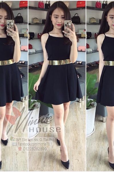 Đầm yếm voan xòe