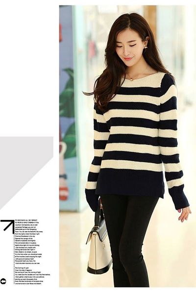 Áo len sọc oversize - 0945