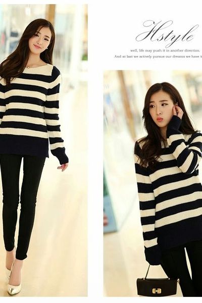 Áo len sọc oversize - 0945