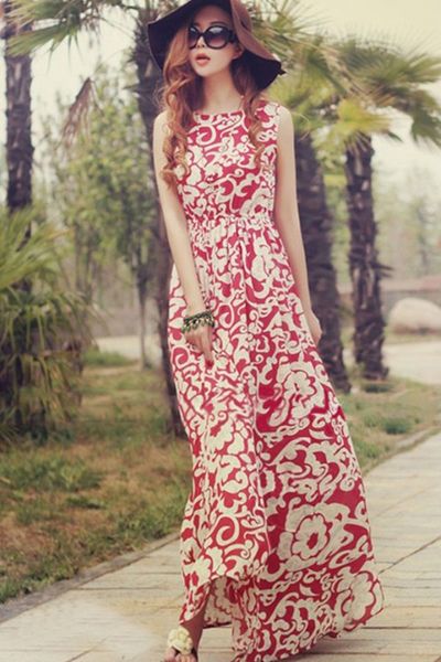 Đầm maxi họa tiết hoa văn - 170-gs1331