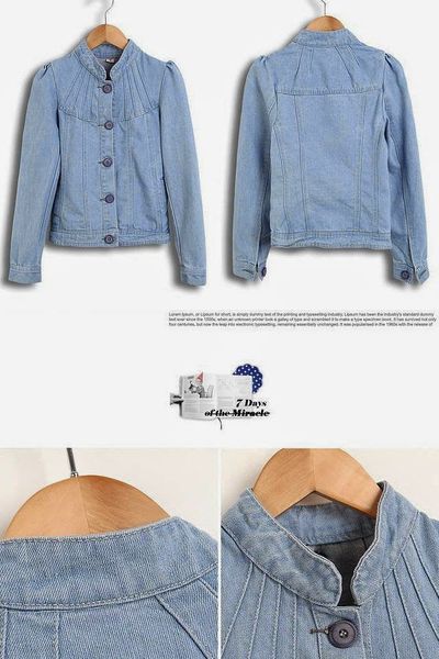 Áo khoác jean xếp ly - ak0122