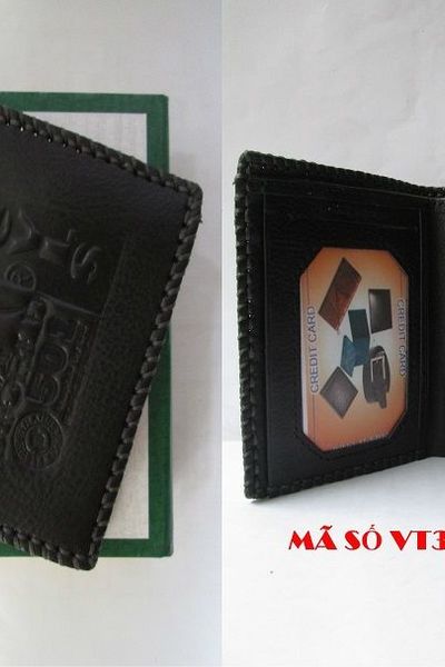 Ví da may tay dạng đứng
