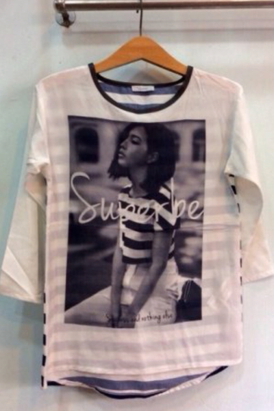 Áo zara superbe in hình cô gái