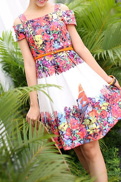 Đầm xòe hoadam d1004rn