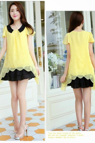 Áo voan cắt laze cách điệu - 0991