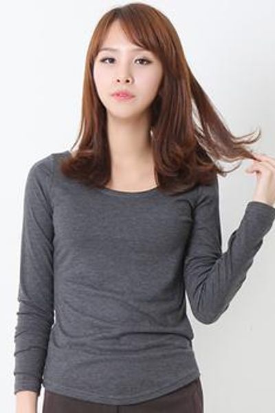 Áo thun trơn dài tay f21