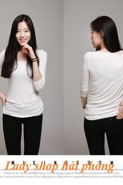 Áo thun trơn dài tay f21