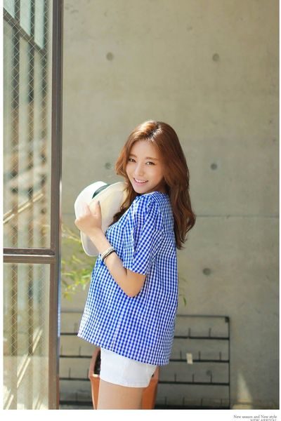 Áo caro phối ren michi - mc109 ms0488
