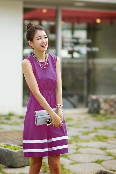 Đầm viền chân korea - 0674