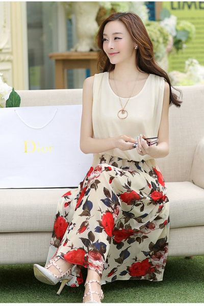 Đầm voan cá tính chân váy hoa dv2465