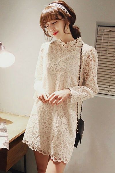 Đầm ren hoa bích hằng ms1122