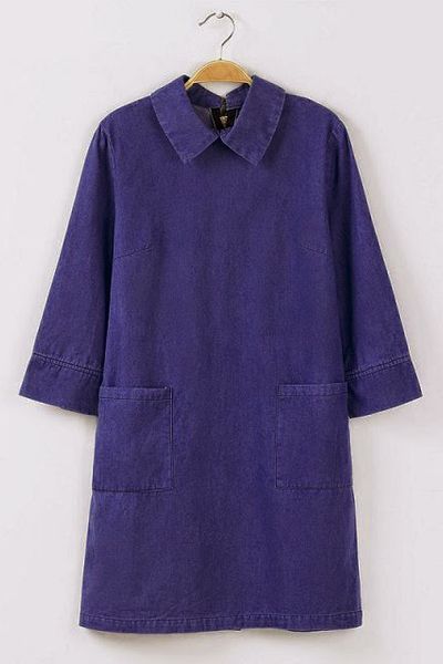 Đầm suông denim 2 túi - 1119