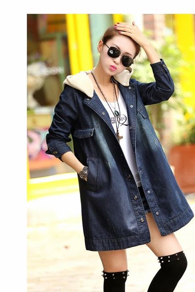 Áo khoác denim phom dài msak0163